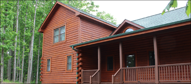 Log Home Staining in Beverly, Ohio